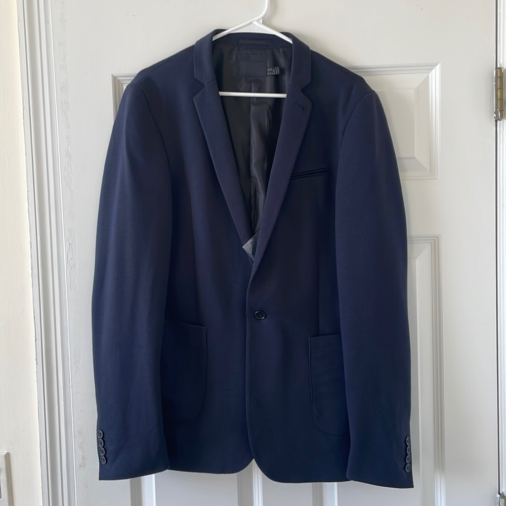 ASOS DESIGN Navy Slim Suit Jacket - 42